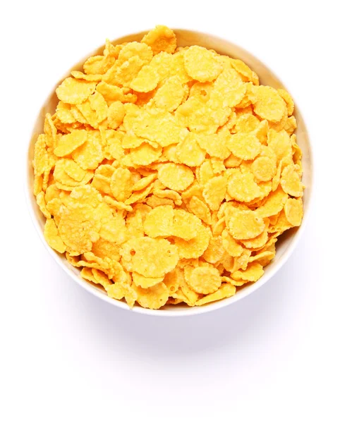 Bowl full of cornflakes — Stock Photo, Image