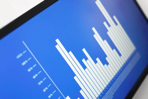 Image of financial graph on a screen — Stock Photo, Image