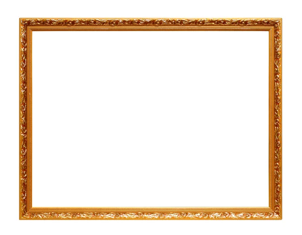 Gouden kunst frame geïsoleerd op wit — Stockfoto