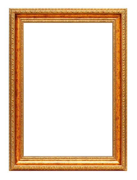 白で隔離される黄金アート フレーム — ストック写真