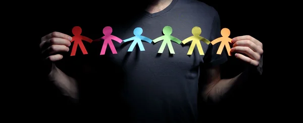 kavram görüntü insan zinciri kesme kağıt