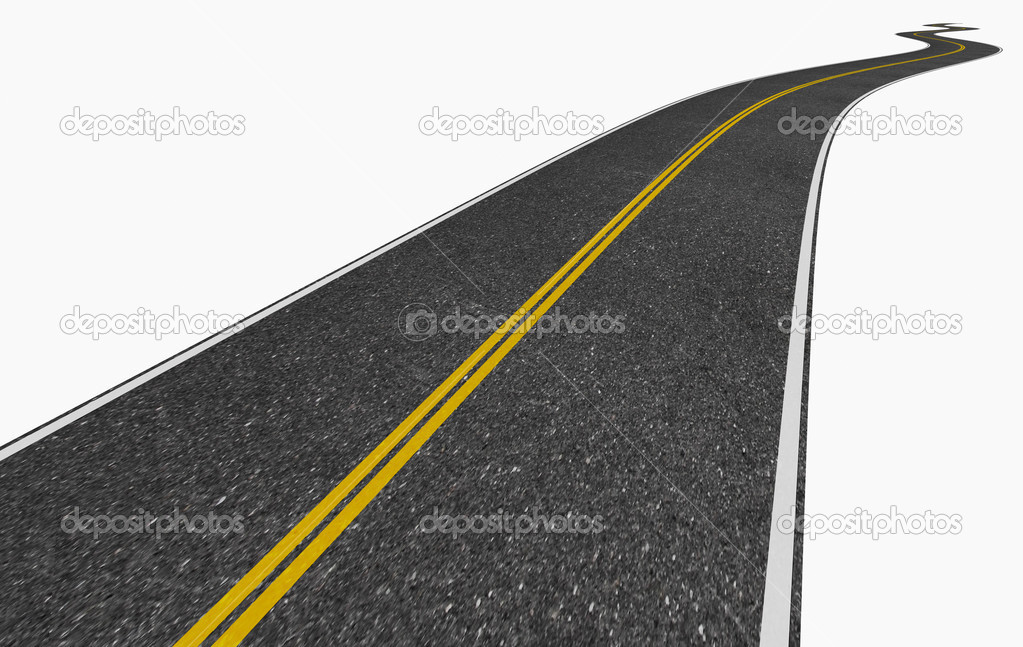 image of a long winding road disappearing into the vanishing poi