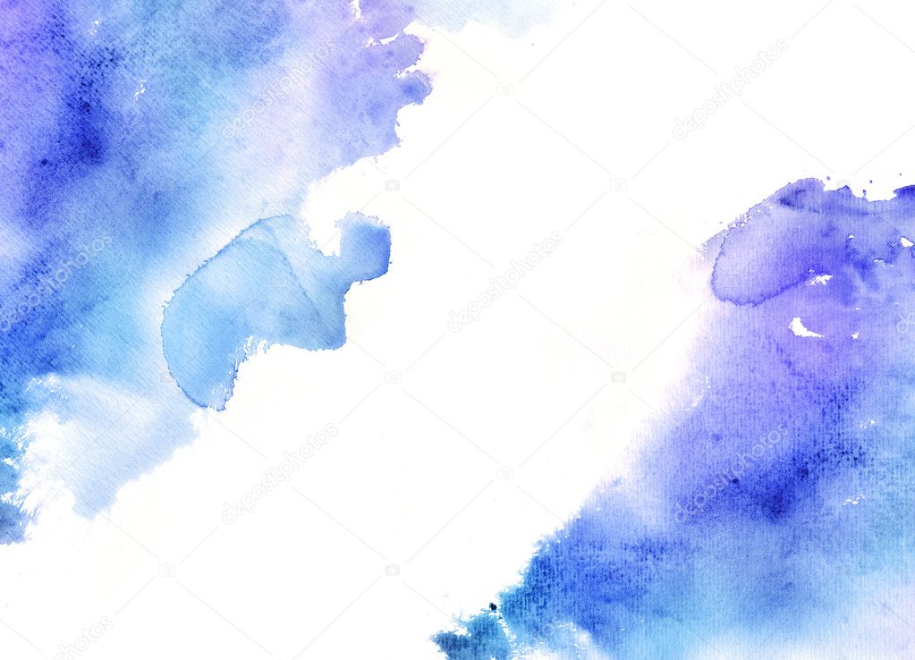 Abstract blue watercolor background