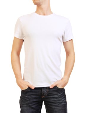 Image of young man in white t-shirt