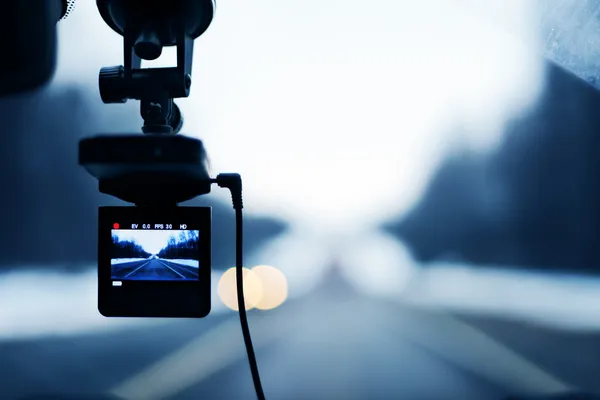Image of car video recorder in action — Stock Photo, Image