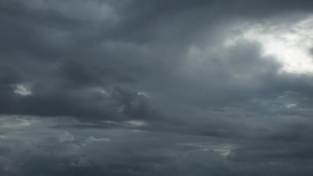 Timelapse Cumulus Clouds Good Weather Blue Sky Dark Cloudy Storm — Stock Video