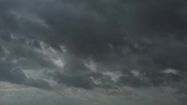 Timelapse Nuvens Escuras Tempestade Fazer Céu Preto Chuva Está Chegar — Vídeo de Stock