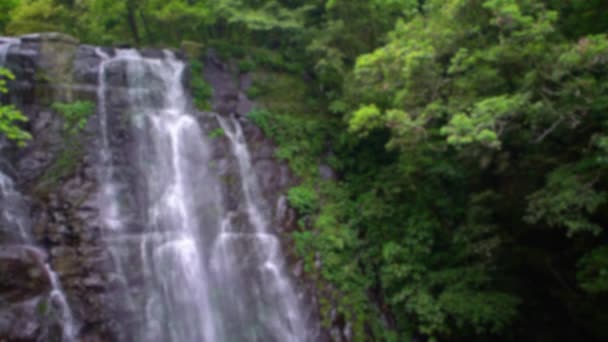 Blurred Defocused View Natural Beauty Virgen Waterfall Nature Beautiful River — Vídeo de Stock