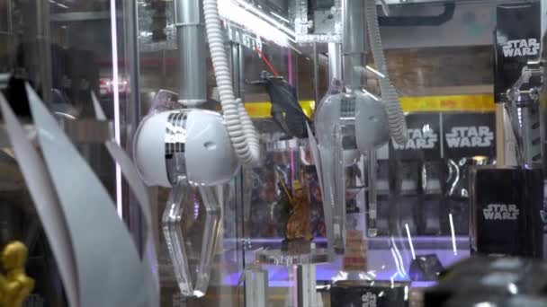 Токио Япония Февраля 2020 Года Роботизированная Когтевая Машина Типа Arcade — стоковое видео