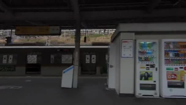Ósaka Japonsko Dubna 2019 Při Pohledu Okna Jedoucího Vlaku Pěkného — Stock video