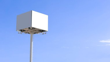 Boş tabela tasarımı tasarımı reklam tasarımı için izole edildi. Logo sunumu için tabela. Reklam için şablonu temizle.