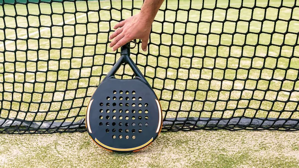 Professional Monitor Padel Holding Black Racket Net Class Student Outdoor — ストック写真