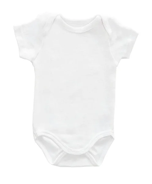 Mockup Blank White Baby Bodysuit White Background Layout Mock Ready — Stock Photo, Image