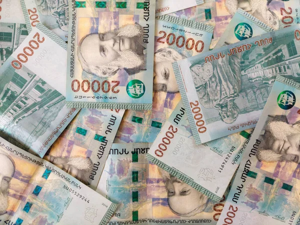 000 Twenty Thousand Drams Armenian Dram Background Armenian Banknotes Finance Fotos De Bancos De Imagens Sem Royalties