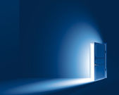 Licht durch eine Tür