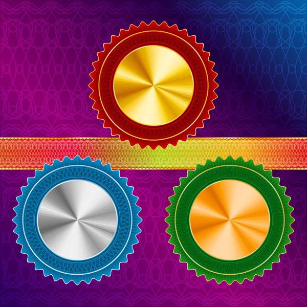 Medals Ribbon Guilloche version A Stock Illustration