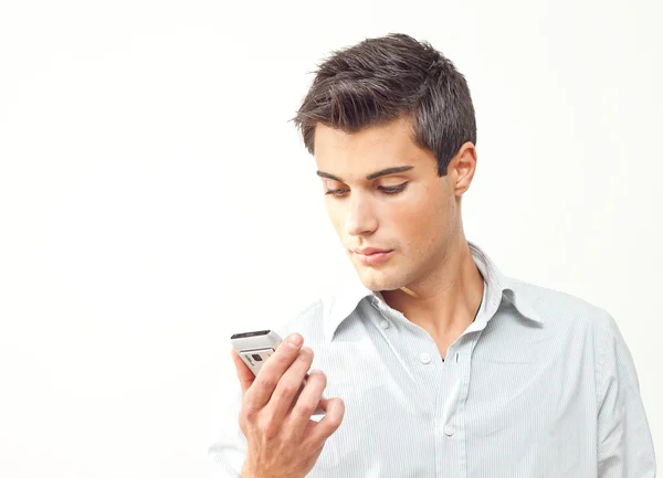 yakışıklı erkek ile smartphone