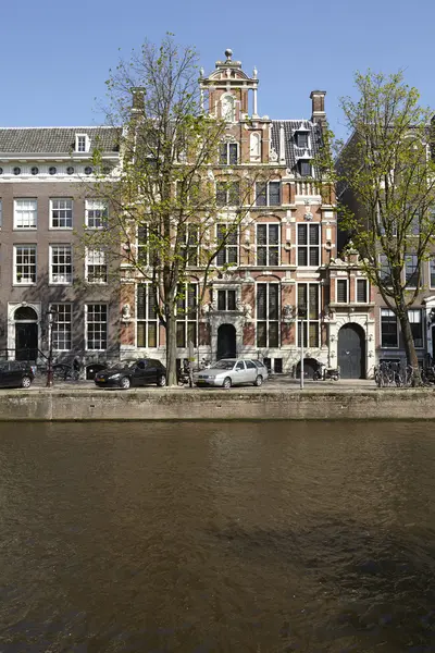 Amsterdam, Nizozemsko - staré domy — Stock fotografie