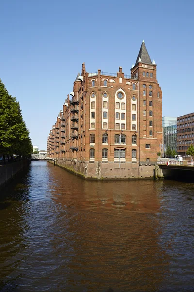 Hamburg - flottan slott i distriktet lager — Stockfoto