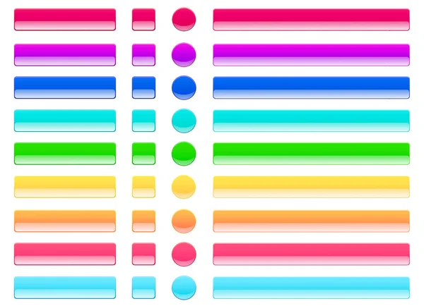 Botones de gelatina web colores de luz —  Fotos de Stock