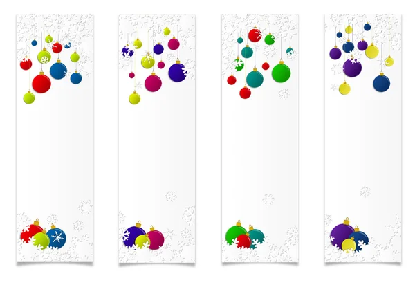 Four vertical christmas baners — Stock Photo, Image