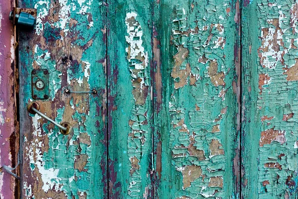 Verde cracky grunge porta — Foto Stock