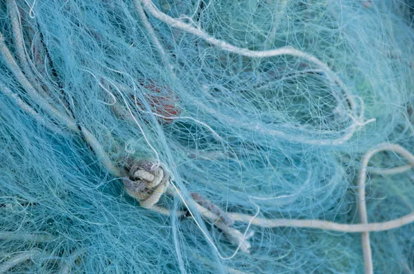 A rede de pesca azul — Fotografia de Stock