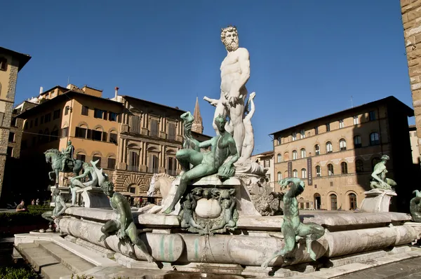 Fonte de Netuno em Florença — Fotografia de Stock