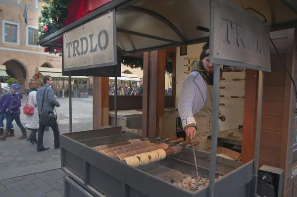 Cesky Trdlo at the Street Market — Stock Photo, Image