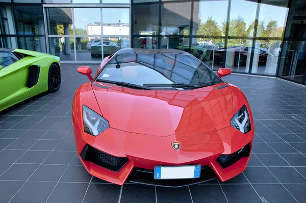 Rød Lamborghini – stockfoto