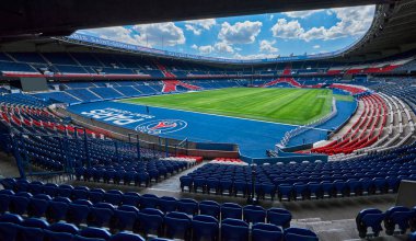 Pitch view at Parc des Princes arena - the official playground of FC PSG