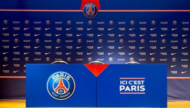 Press conference hall at Parc des Princes arena - the official playground of FC PSG