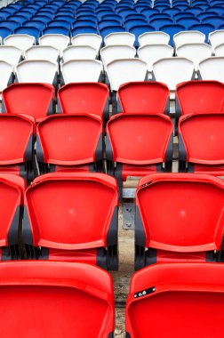 Trecolor tribunes at Parc des Princes arena - the official playground of FC PSG