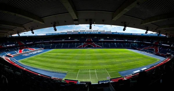 Pitch View Parc Des Princes Arena Official Playground Psg Stok Foto Bebas Royalti