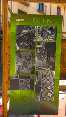 Alfombras de Flores naturales on el festival de Corpus Christi, Arbcies, Espaa, 2021