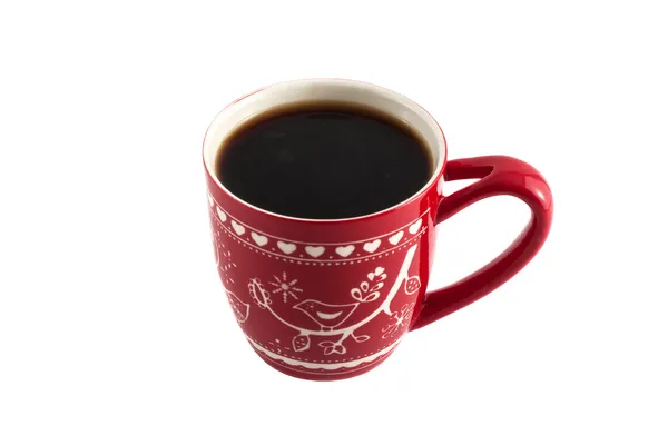 Rote Tasse Kaffee — Stockfoto