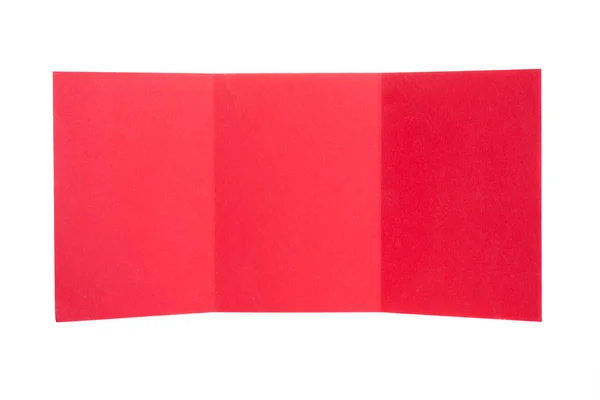 Stały czerwony kawałek papieru — Zdjęcie stockowe