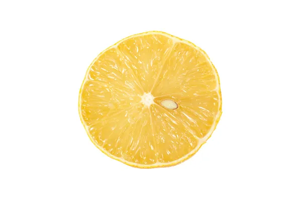 Half a lemon on isolated background top view — Stock Photo, Image