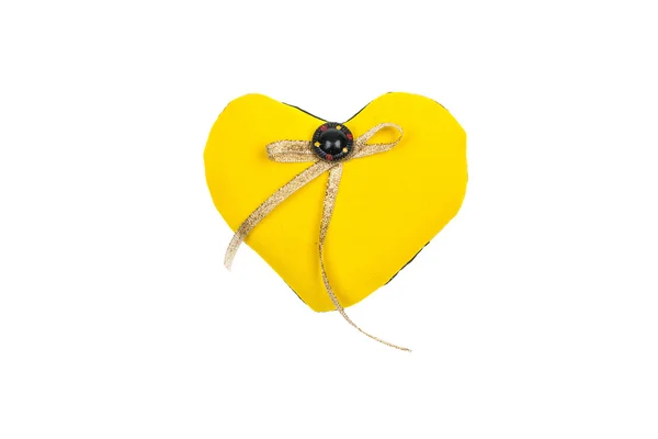 Coeur symbole jaune — Photo