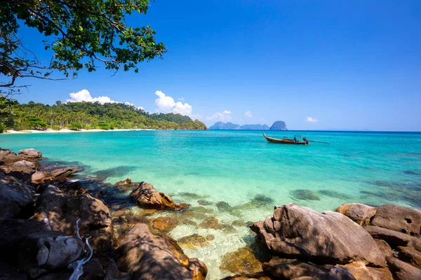 Praias Bonitas Koh Ngai Sul Costa Andaman Província Krabi Tailândia — Fotografia de Stock