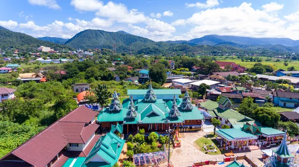 Fotografía Aérea Drones Templo Sri Bunruang Templo Uthayarom Mae Sariang — Foto de Stock