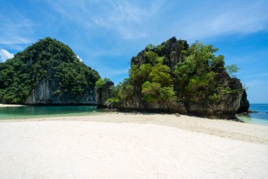 Tayland, Krabi 'deki Koh Hong Adası ve Denizi..