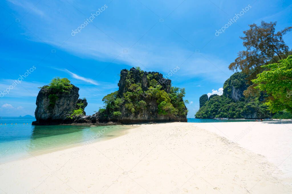 Beach of koh hong island andaman sea in Krabi, Thailand.