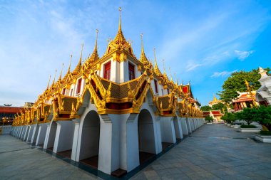 WAT ratchanaddaram ve loha prasat metal Sarayı Bangkok, Tayland