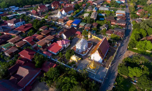 Flygfoto Wat Phong Sunan Phrae Provinsen — Stockfoto