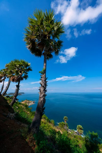 Úžasná Krajina Příroda Scenérie Pohled Krásné Tropické Moře Výhledem Pobřeží — Stock fotografie