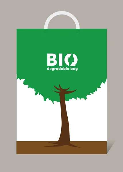 Saco biodegradável. Ilustração vetorial —  Vetores de Stock