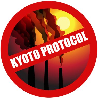 Kyoto protocol, stop gas. clipart