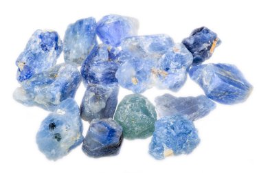 Blue rough natural sapphire clipart