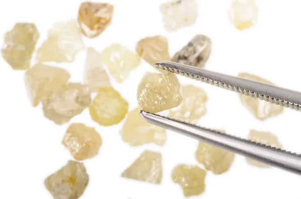 Rough uncut diamonds — Stock Photo, Image